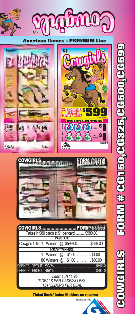 Cowgirls 980ct Seal Game Pull tabs