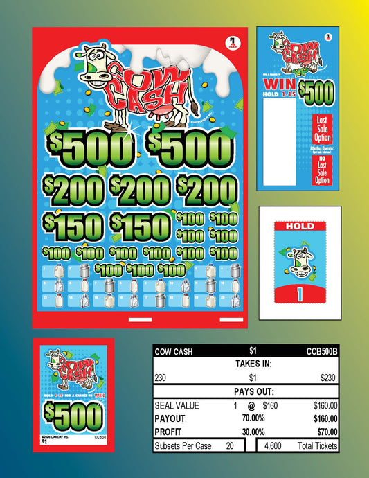 Cow Cash 230ct Subset Bonus Board Pull Tabs