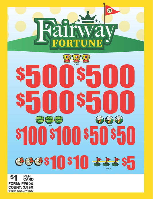Fairway Fortune 3990ct $1 4-$500 Instant Pull Tabs