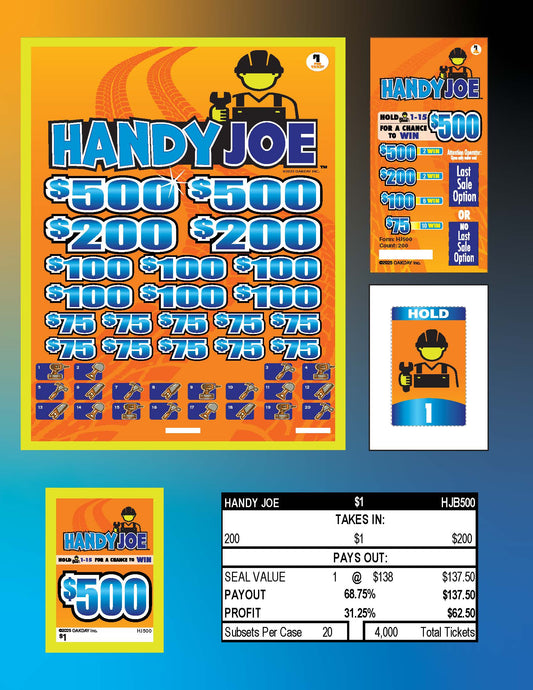 Handy Joe 200ct Subset Bonus Board Pull Tabs