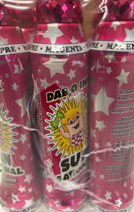 (Magenta) Sunsational 3oz Bingo Daubers (12 Daubers)