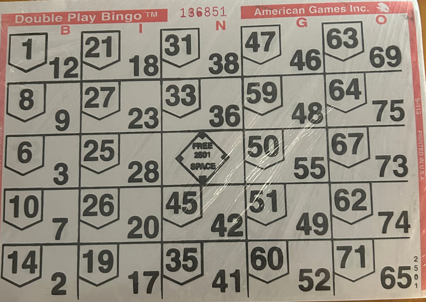 Red 1 on Double Play Loose 500 Cards