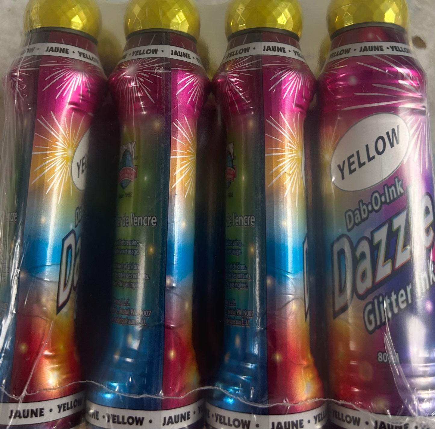 12ct Yellow Dazzle Glitter Bingo Daubers