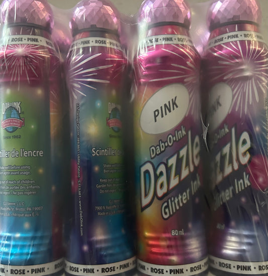 12ct Pink Dazzle Glitter Bingo Daubers