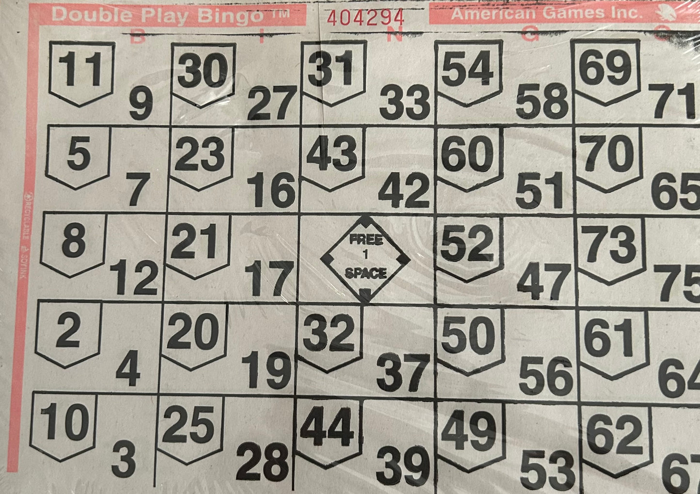 Pink 1 on Double Play Loose 500 Cards