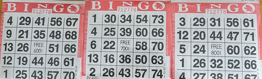 Red 1 on Bingo Paper 3000 Cards