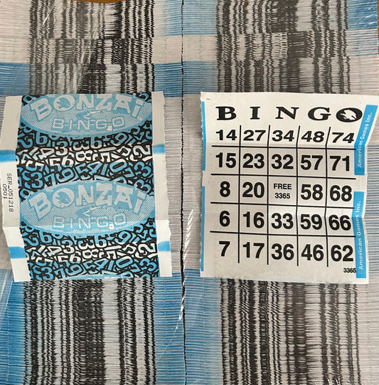 Blue 1on Bonzai Tear Open Bingo Paper 1000 Cards