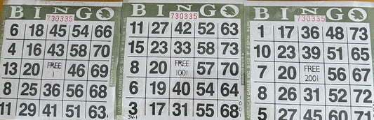 Olive 1 on Bingo Paper 3000 Cards