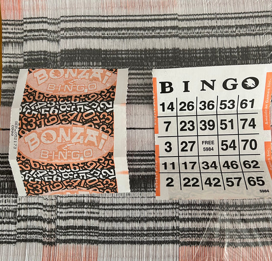 Orange 1on Bonzai Tear Open Bingo Paper 1000 Cards