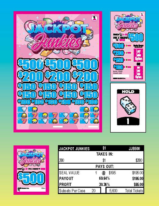 Jackpot Junkies 280ct Subset Bonus Board Pull Tabs