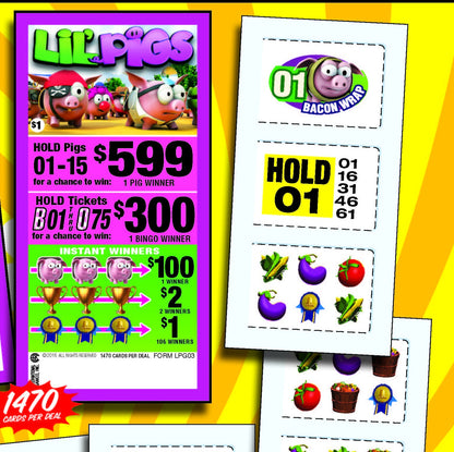 Lil Pigs 1470ct Seal Game Pull Tabs