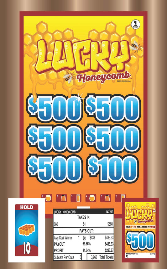 Lucky Honeycomb 660ct Subset Bonus Board Pull Tabs