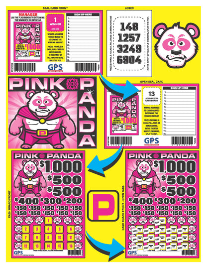 pink panda pull tabs