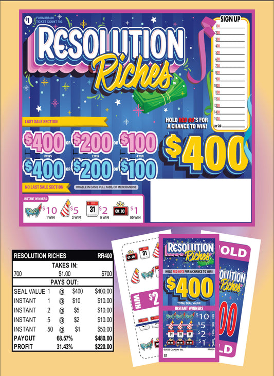 Resolution Riches 700ct Seal Game Pull Tabs