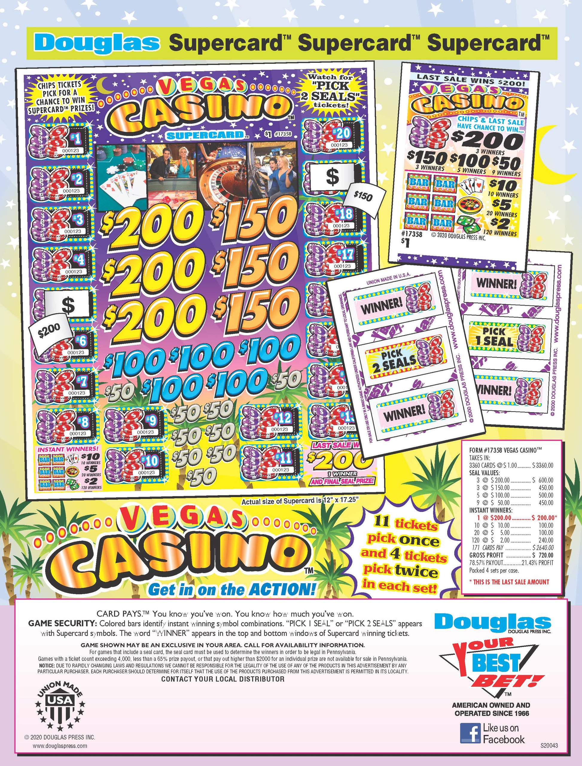 vegas casino pull tab