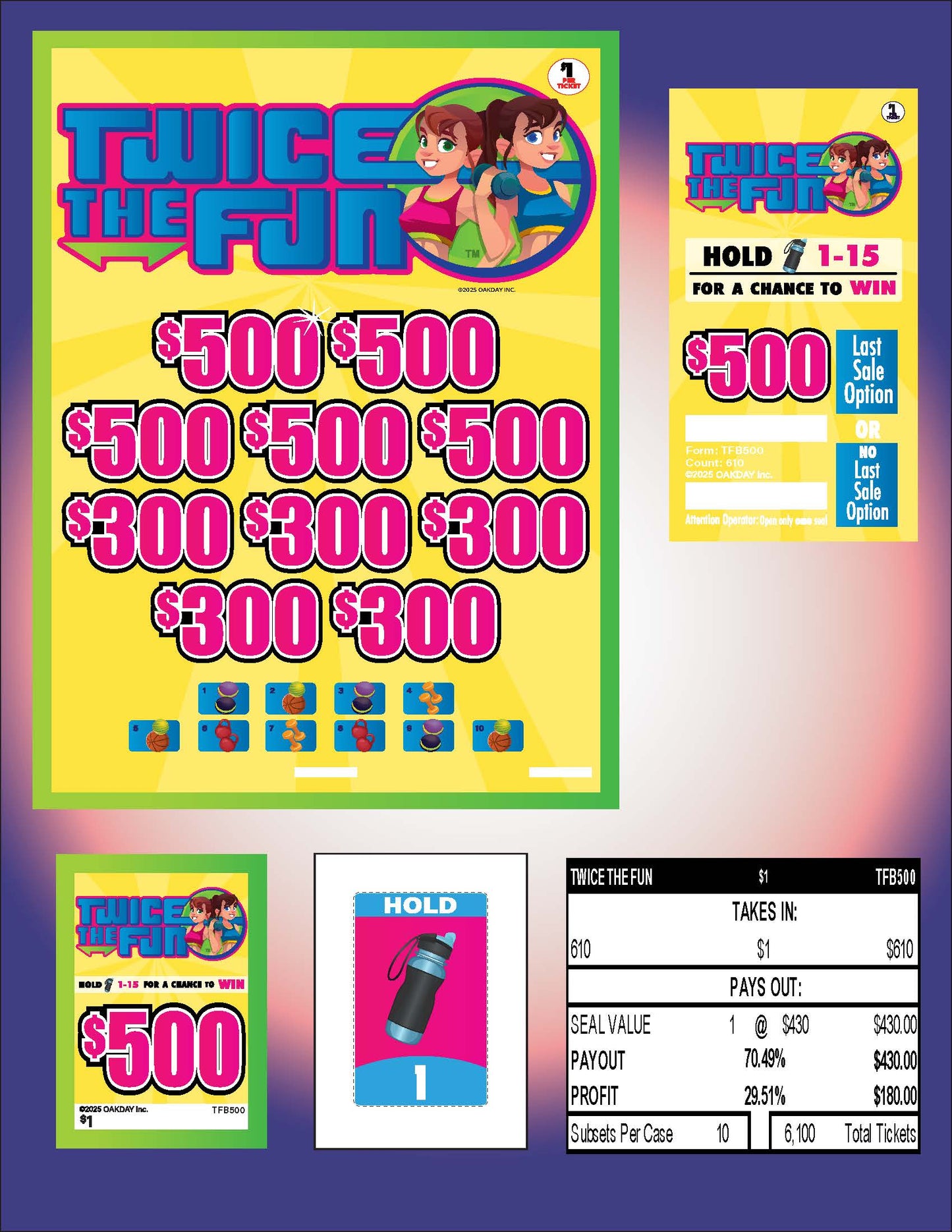 Twice The Fun 610ct Subset Bonus Board Pull Tabs