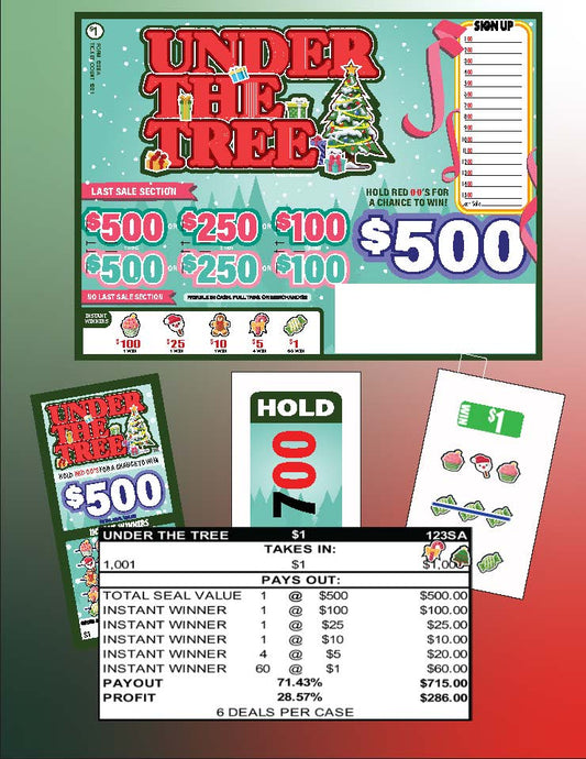 Under The Tree 1001ct Seal Game Pull Tabs