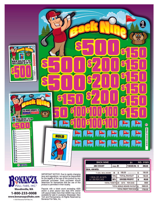 back nine pull tab