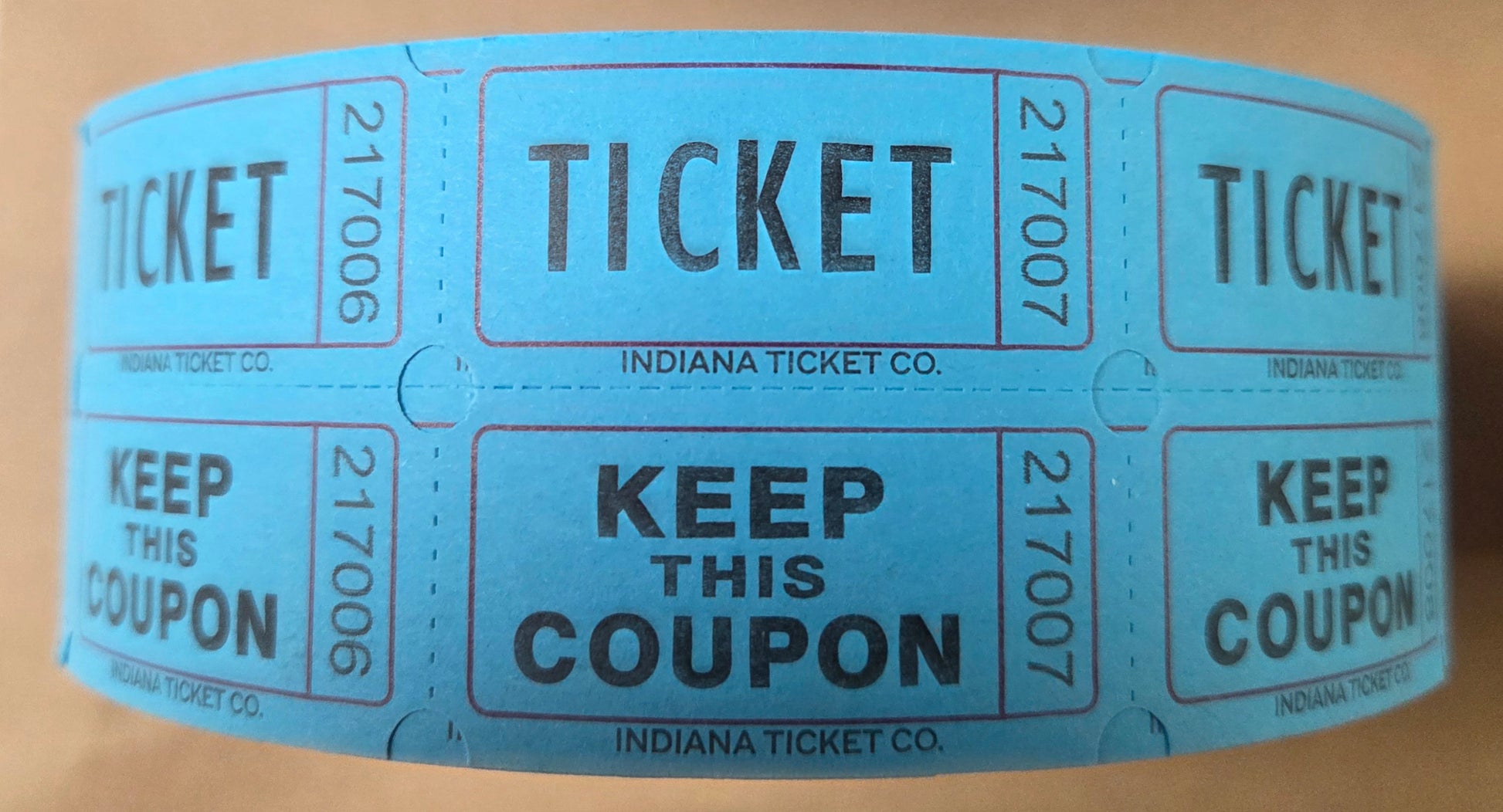 blue raffle tickets
