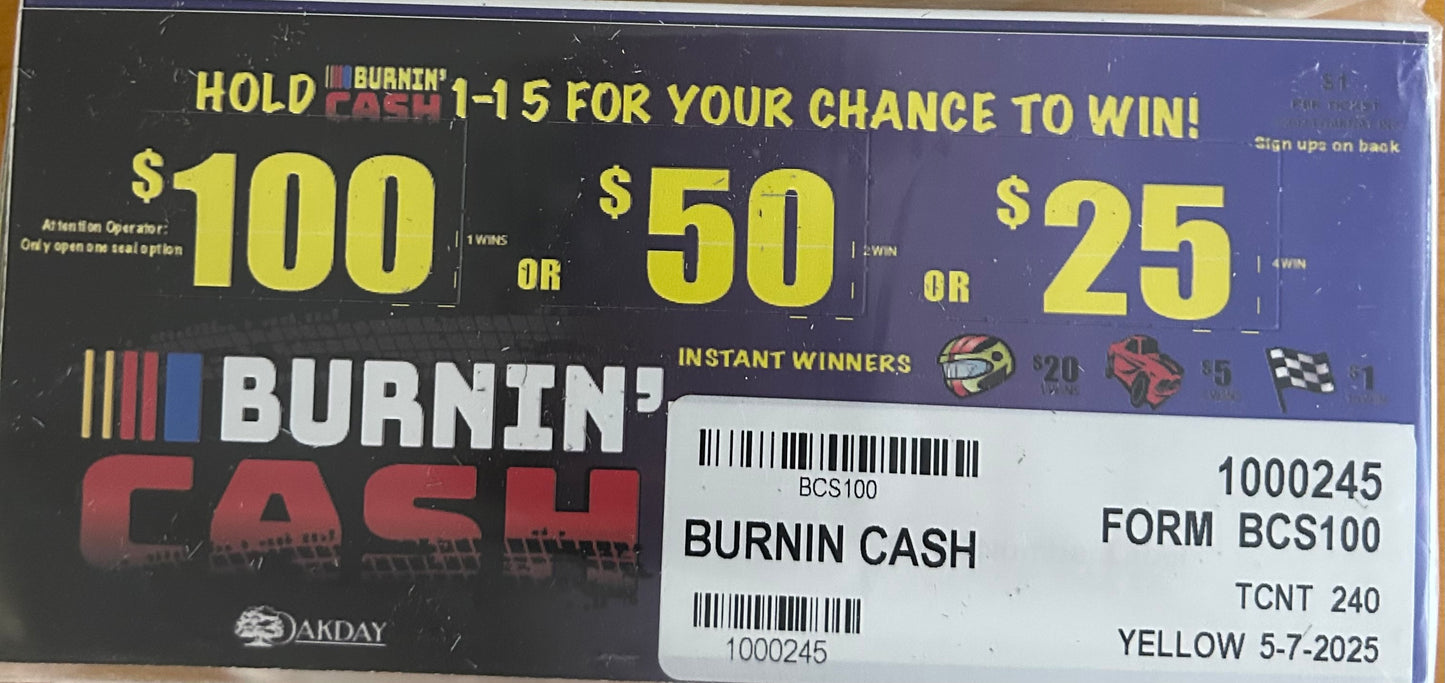 burning cash pull tab