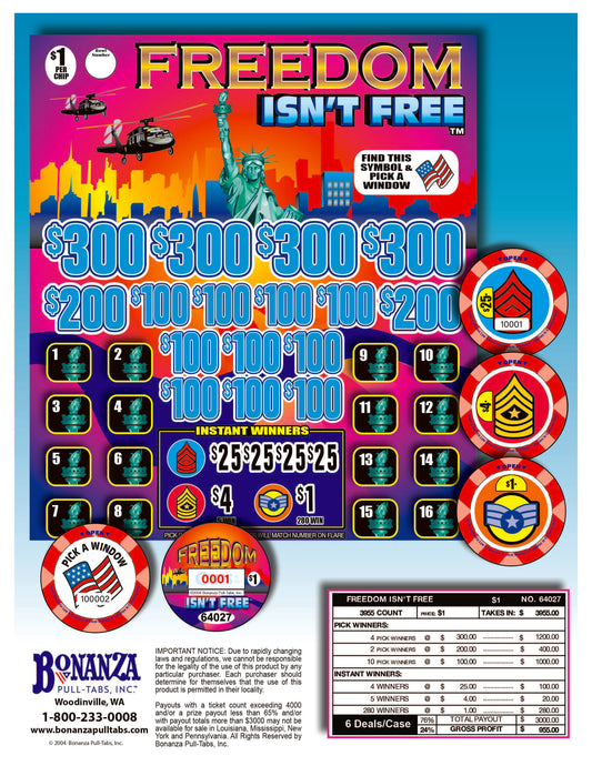 freedom isn't free pull tab