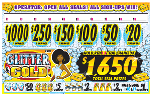 Glitter And Gold 2700ct Seal Game Pull Tabs
