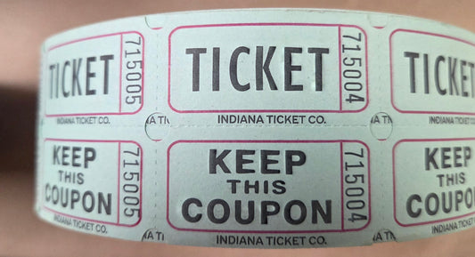 green raffle tickets