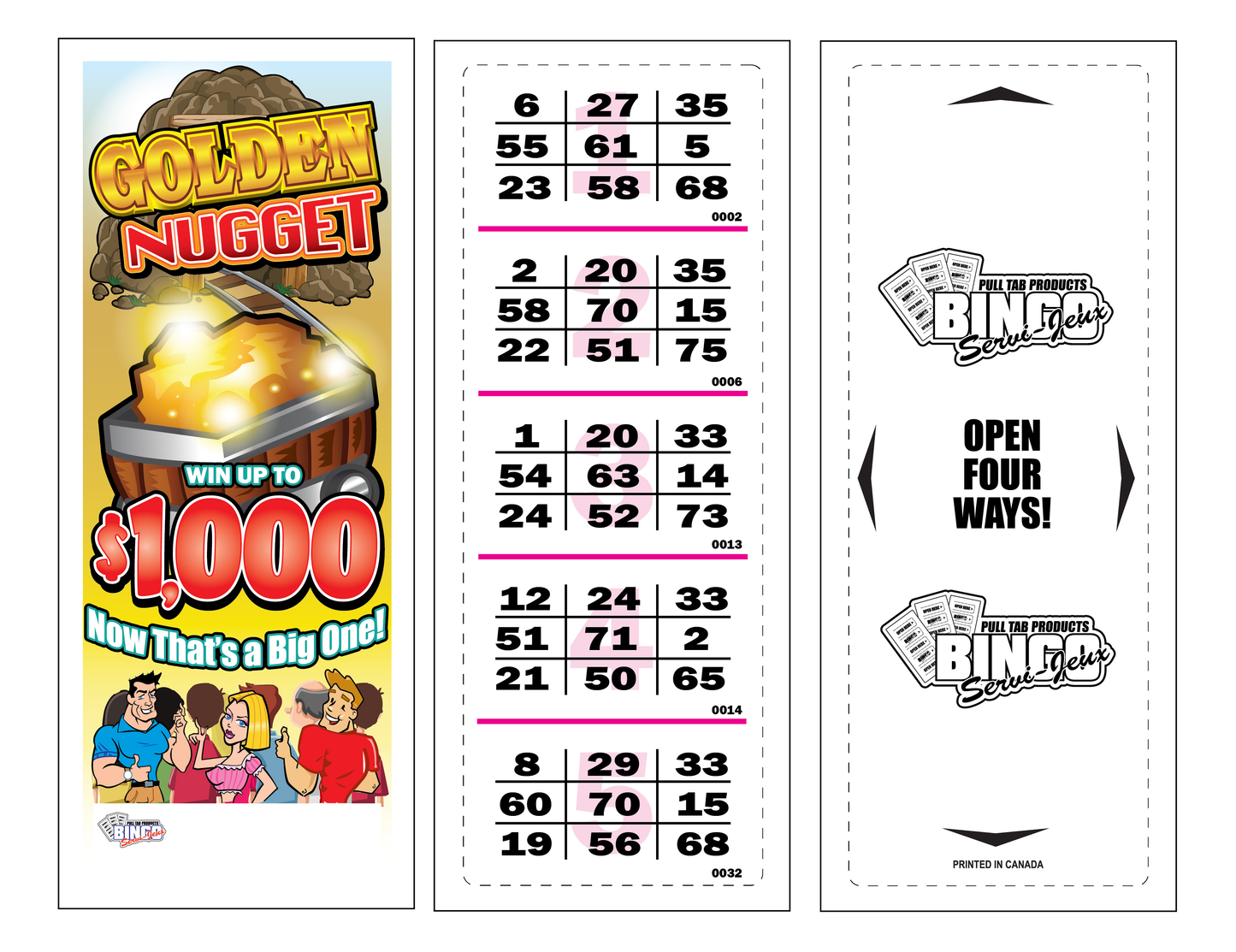 Golden Nugget 360ct Event Daub Game Pull Tabs