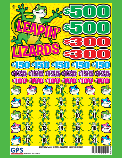 leapin lizards pull tabs