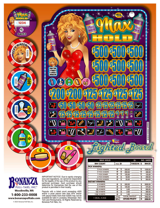 max hold bonus board