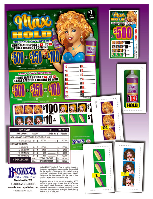 max hold seal game pull tab