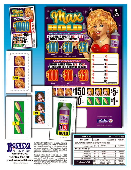 max hold seal games pull tab