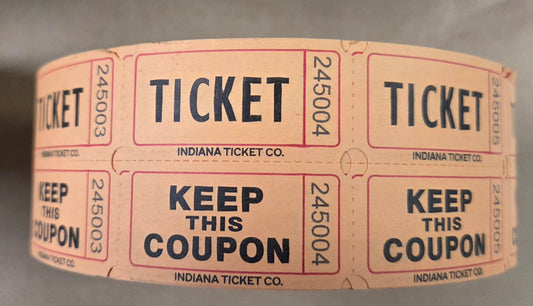 orange raffle ticket