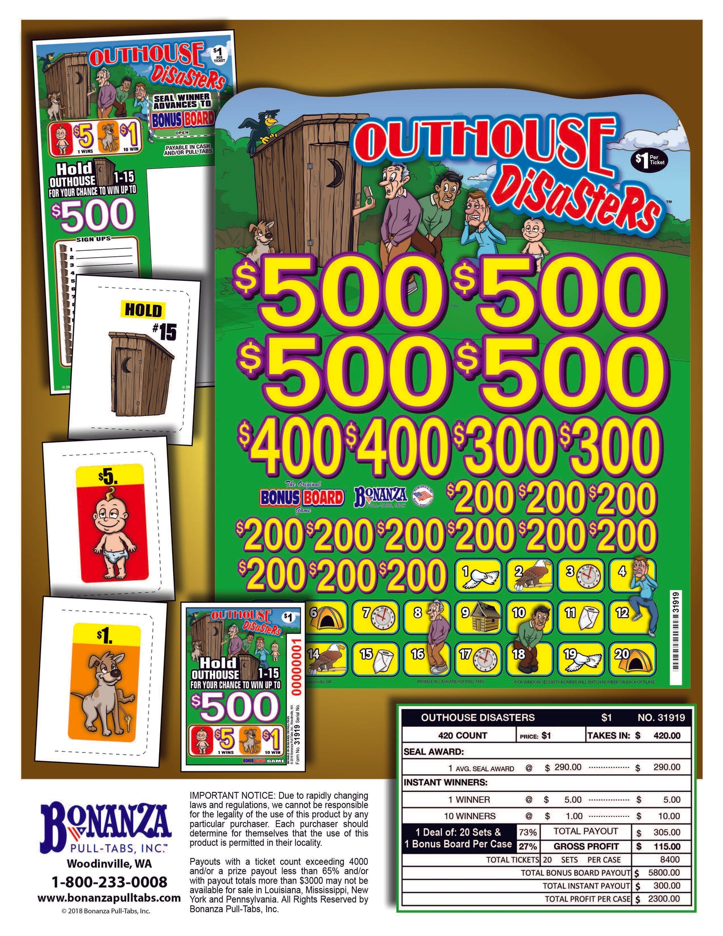 outhouse disasters pull tab