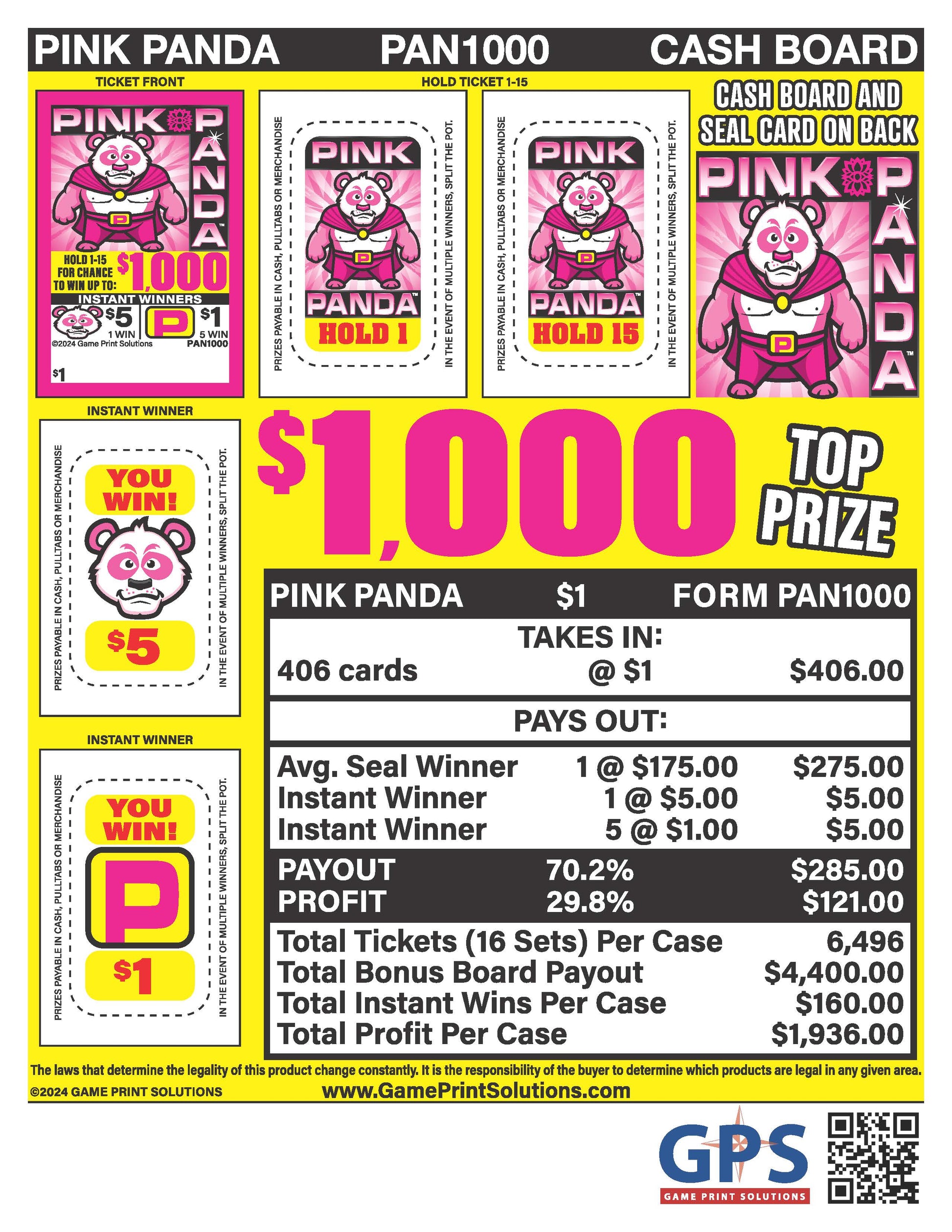 pink panda pull tab