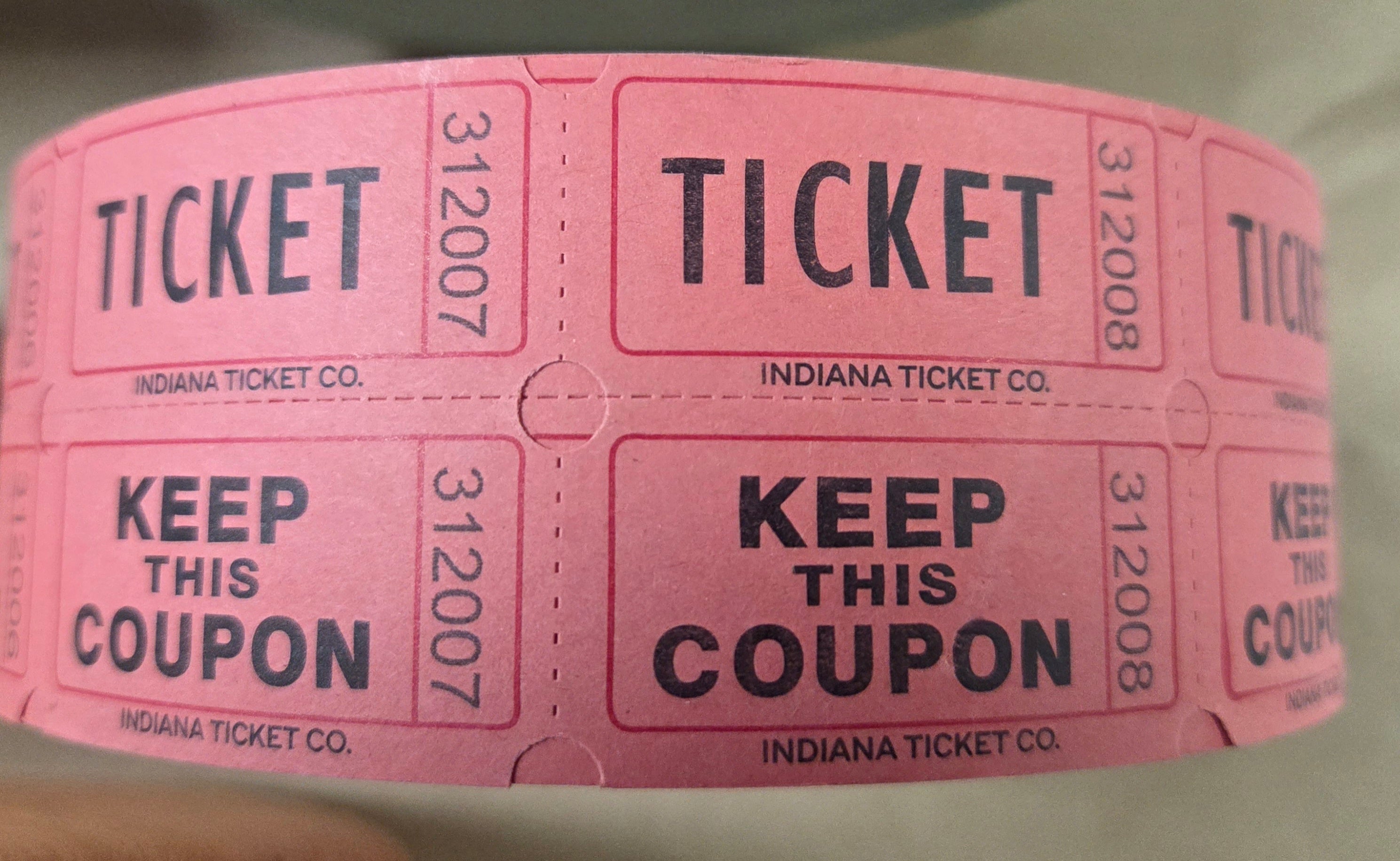 Red Rafflee Red Raffle Tickets – YoungCoLLC
