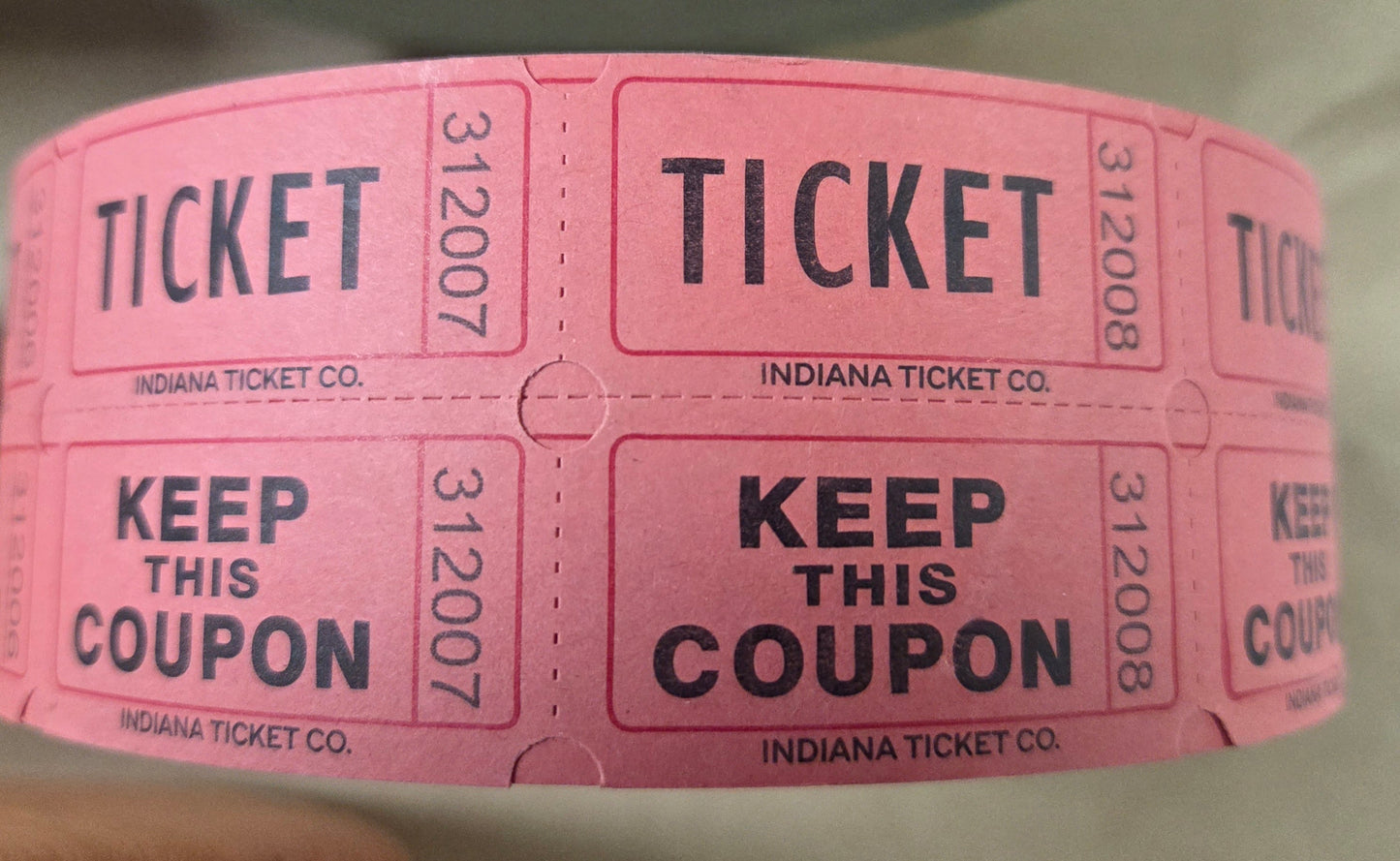 red raffle tickets