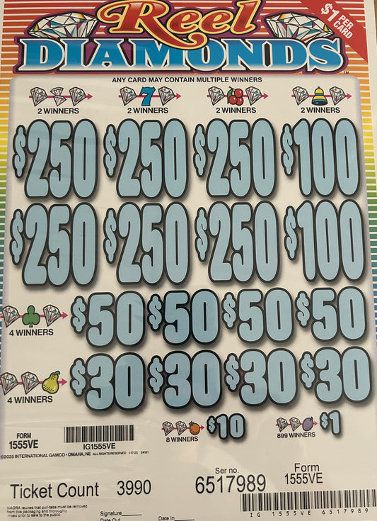 reel diamonds pull tab