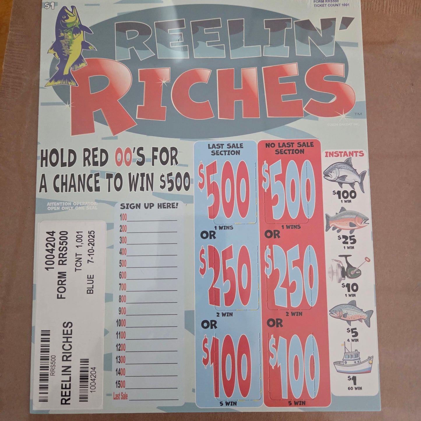 reelin riches pull tab