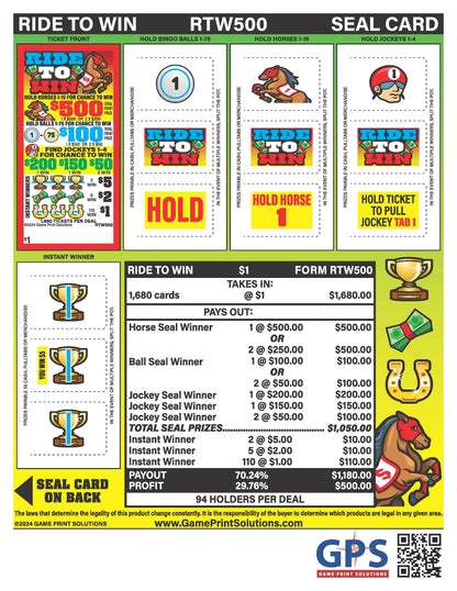 ride to win pull tab