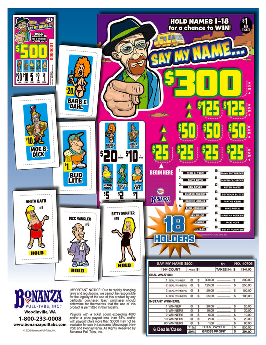 say my name pull tab