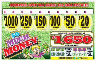 So Much Money 2700ct Seal Game Pull Tabs