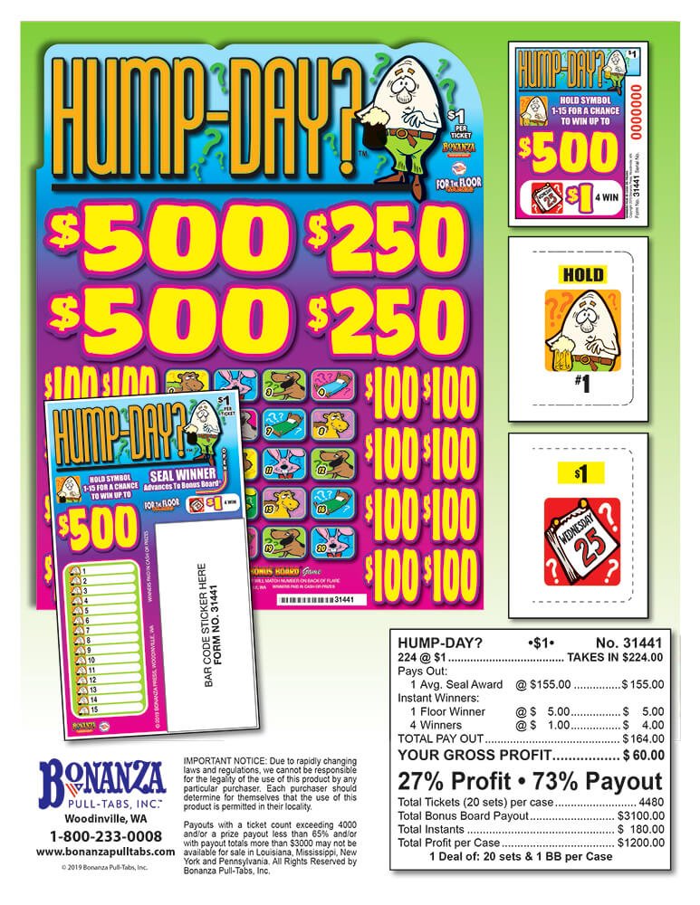 Hump Day 224ct Bonus Board Pull Tabs